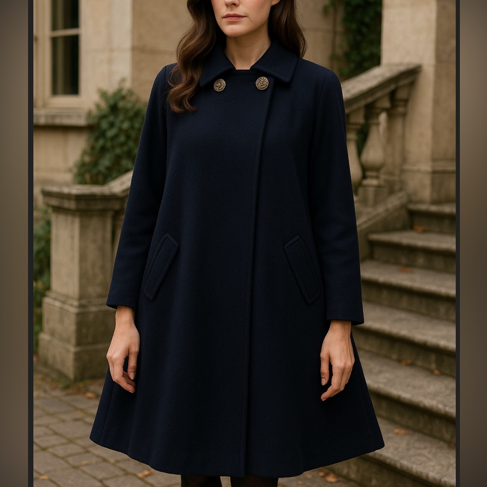 Black 100%‎ Wool Coat